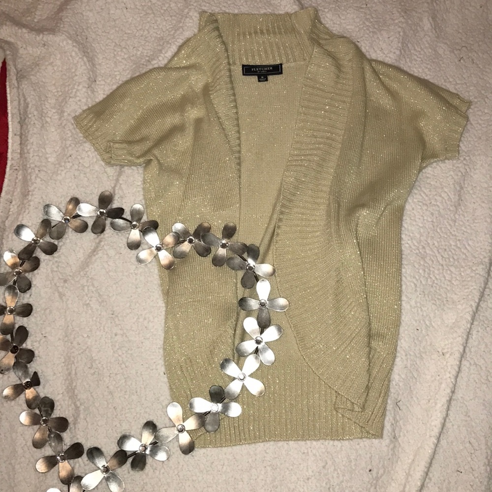 Gold cardigan